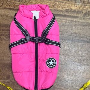 Pink Dog Vest with Harness